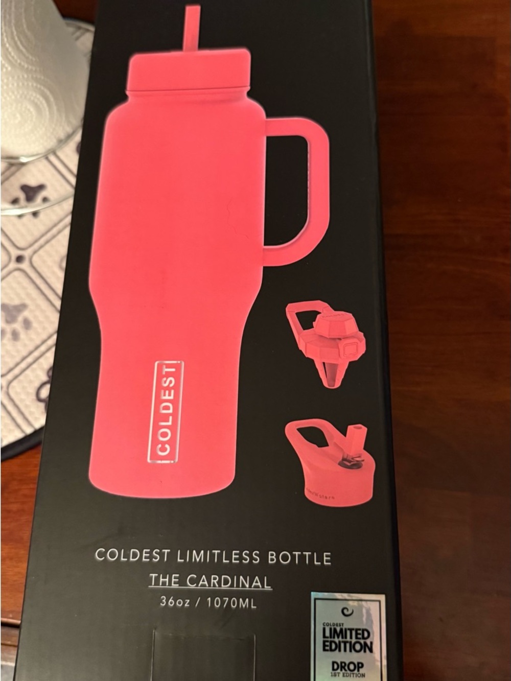 Coldest Limitless Bottle The Cardinal - Pink/orange water bottle